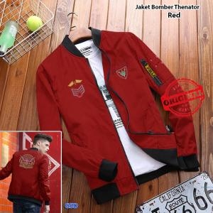 Jaket Bomber Thenator maroon