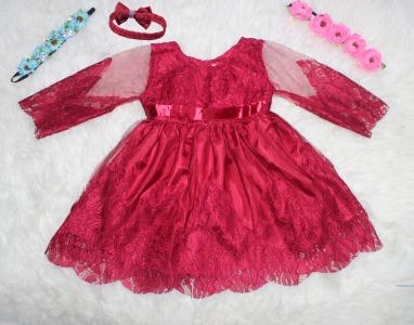 Dress Cozy Kids Maroon