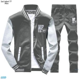 Set jaket 77 abu