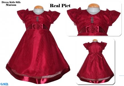 Dress Kids Sifa Maroon