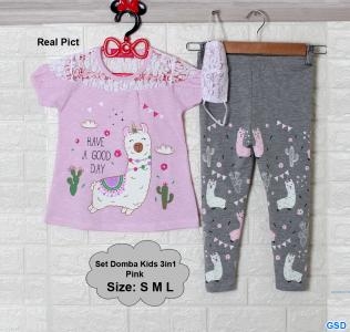 Set Domba kids 3in1 pink