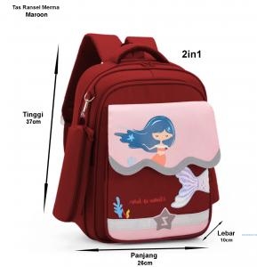 Tas Ransel 2in1 Merma Maroon