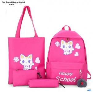 Tas Ransel Happy Sc 4in1 abu