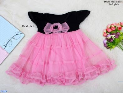 Dress kids quisi soft pink