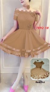 Dress import 7892-1 coklat