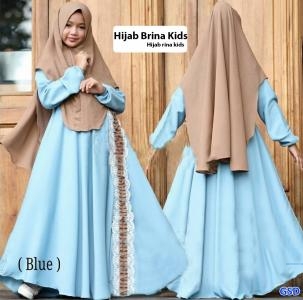 Hijab brina kids biru-hijab rina kids