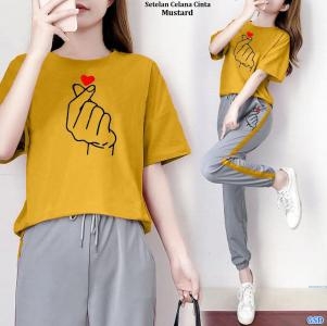 Celana cinta Mustard