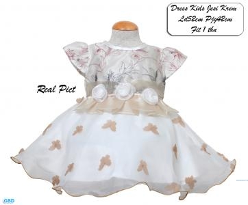 Dress jesi kids krem putih