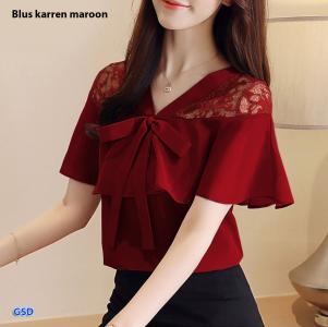 Blus karren maroon