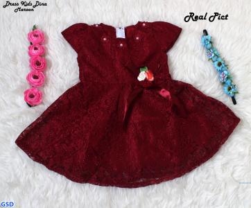 Dress Kids dina maroon