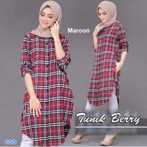 Tunik Berry maroon