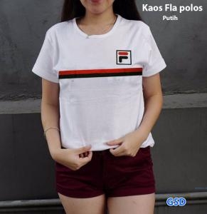 kaos fla polos putih