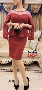 Setelan import 8363 maroon