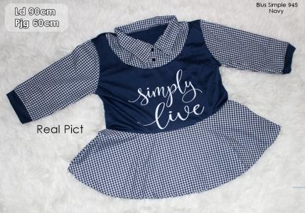 Blus simple 945 navy