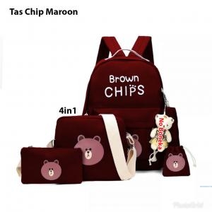 Tas chips 4in1 maroon