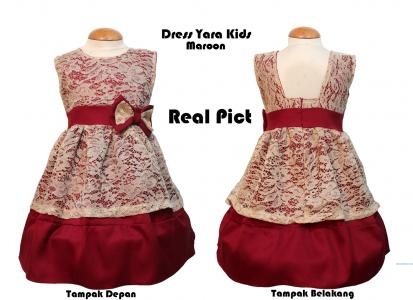 Dress Yara Kids Maroon