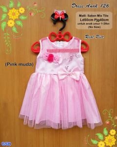 Dress anak 126 pink muda