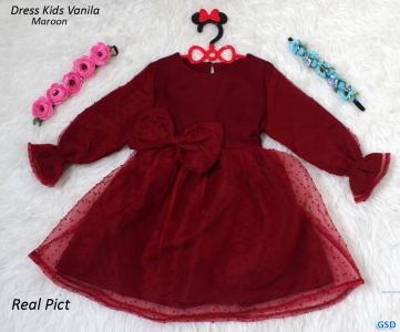 Dress Vanila Kids Maroon