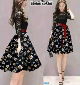 Magna dress melati coklat