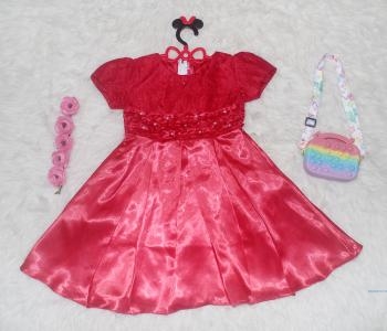 Dress Kids Yola Merah