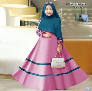 Hijab Listy tosca pink