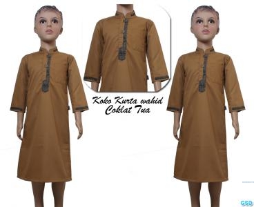 Koko Kurta Wahid  coklat tua