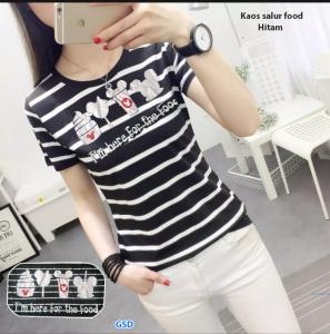 Kaos salur food hitam