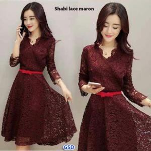 Shabi lace maron