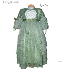 Dress Anak Love Brukat Mint