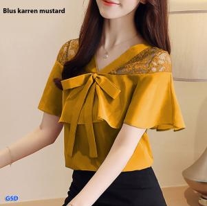 Blus karren mustard