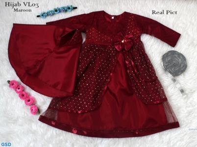 Hijab Kids VL03 Maroon