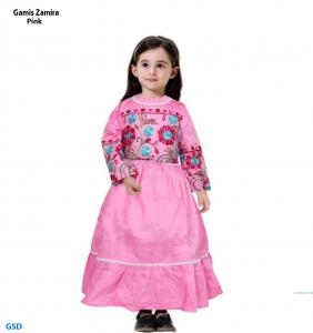 Gamis Zamira  kids pink