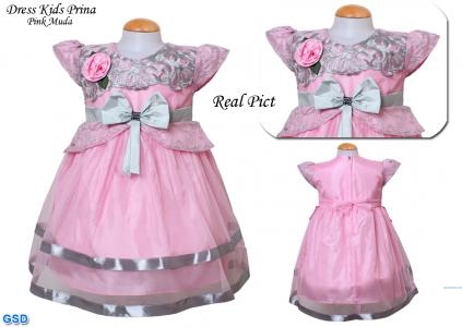 Dress Kids Prina pink muda