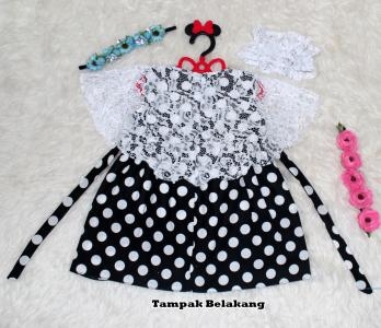 Dress Kids Kelly Onde Hitam