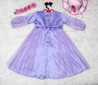 Set Gamis Anak Amina Lilac