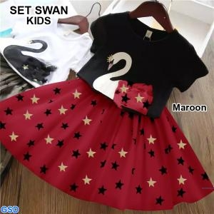 Set Swan Kids Maroon