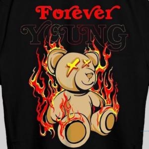 VABA Oversized Forever Young Teddy Bear Tshirt | Kaos Streetwear Unisex Tee