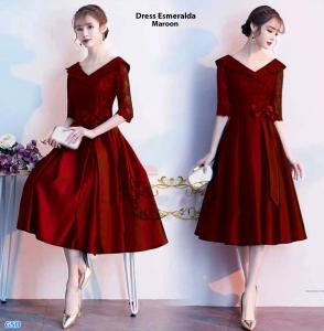 Dress esmeralda maroon