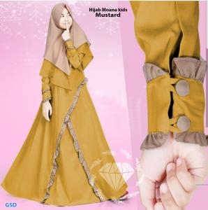 Hijab moana kids mustard