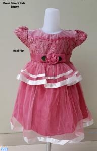 Dress Gempi kids pink muda