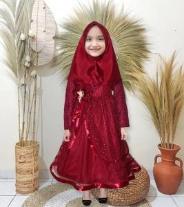 Hijab Kids VL03 Maroon