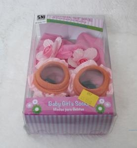 Set Bayi Turban bunga 2in1 pink