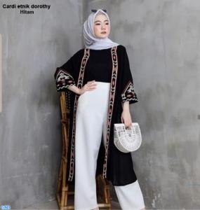 Cardi etnik dorothy putih