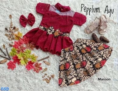 St pepplum ayu maroon