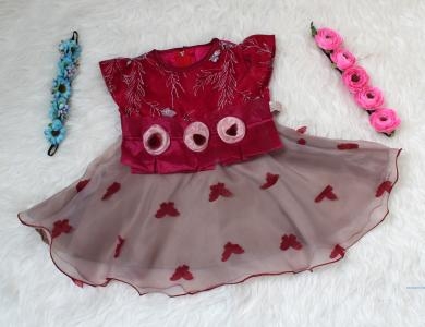 Dress Kids Jasmin Merah rose