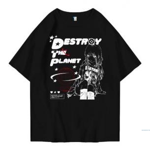 Hi VABA Oversized Destroy Planet Tshirt | Kaos Streetwear Unisex Tee