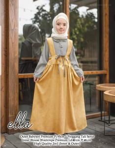 Gamis Ella kids kuning