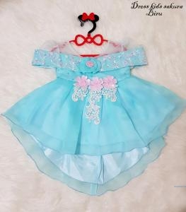 Dress kids sakura Biru