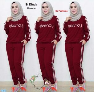 Setelan dinda maroon