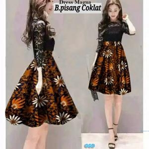 Magna dress B.pisang coklat